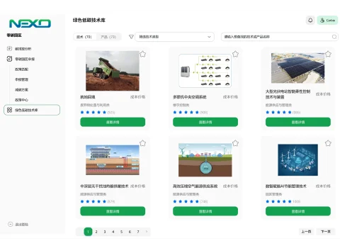 降碳技术库界面