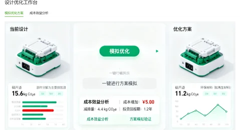 低碳设计模块界面